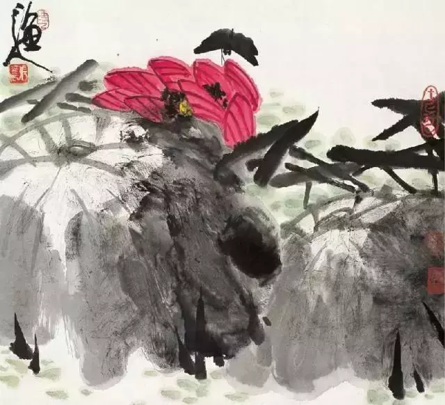 国画大师张立辰 荷花作品欣赏