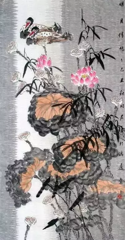 国画大师王同君 荷花作品欣赏