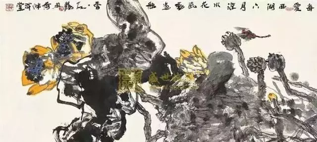 国画大师谢天赐 荷花作品欣赏
