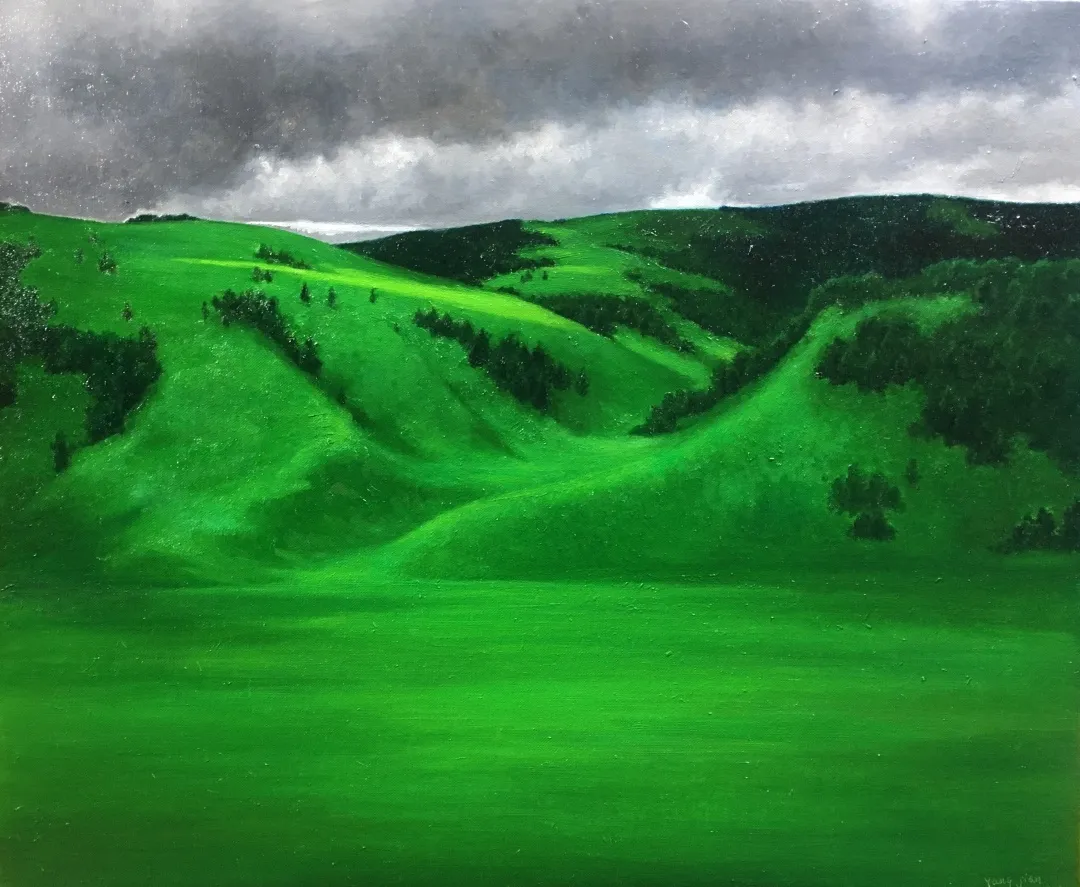 杨建油画作品《蝴蝶谷之二》