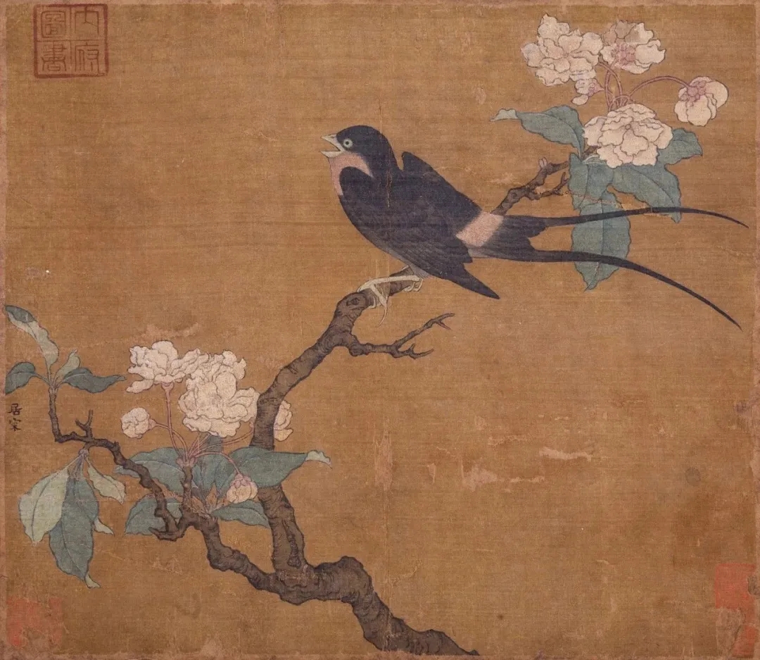 北宋 黄居寀（传）《梨花春燕图》 私人藏品