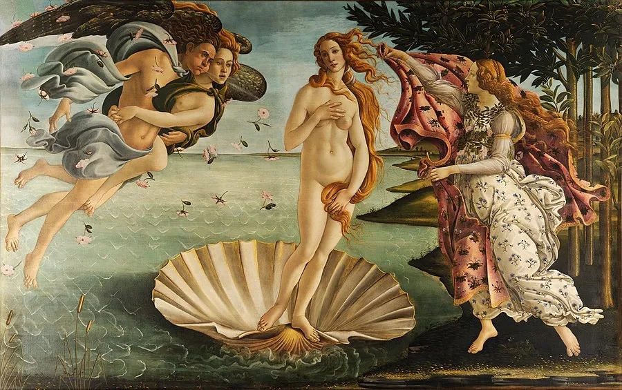 桑德罗·波提切利（Sandro Botticelli）油画作品《维纳斯的诞生（The Birth of Venus）》