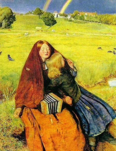 世界经典油画-约翰.埃.密莱《盲女》