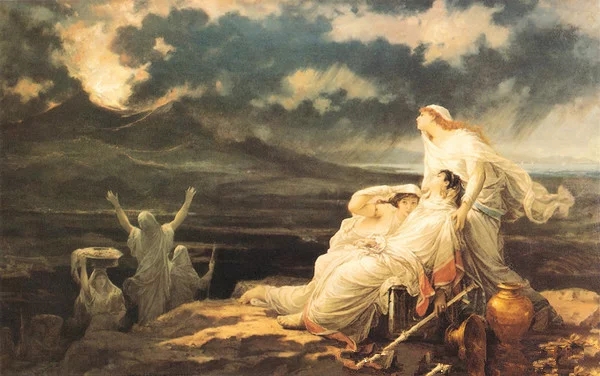 世界经典油画-路易斯埃克托尔勒鲁《维苏威火山爆发》