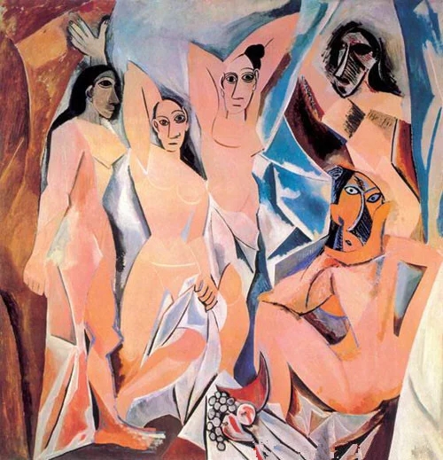 世界经典油画-毕加索成名作《亚威农少女》