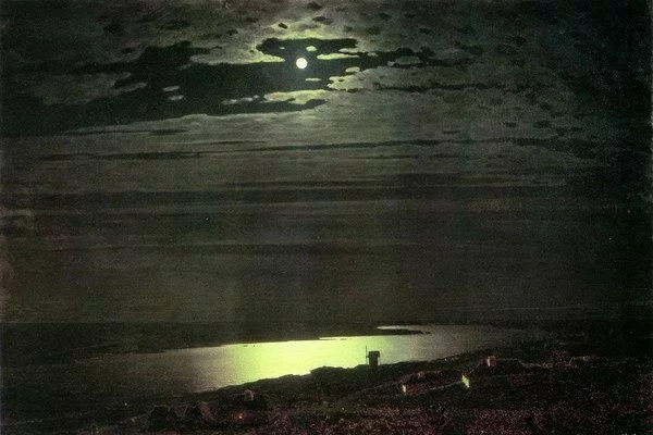 世界经典油画-库因芝第《聂伯河上的月夜》