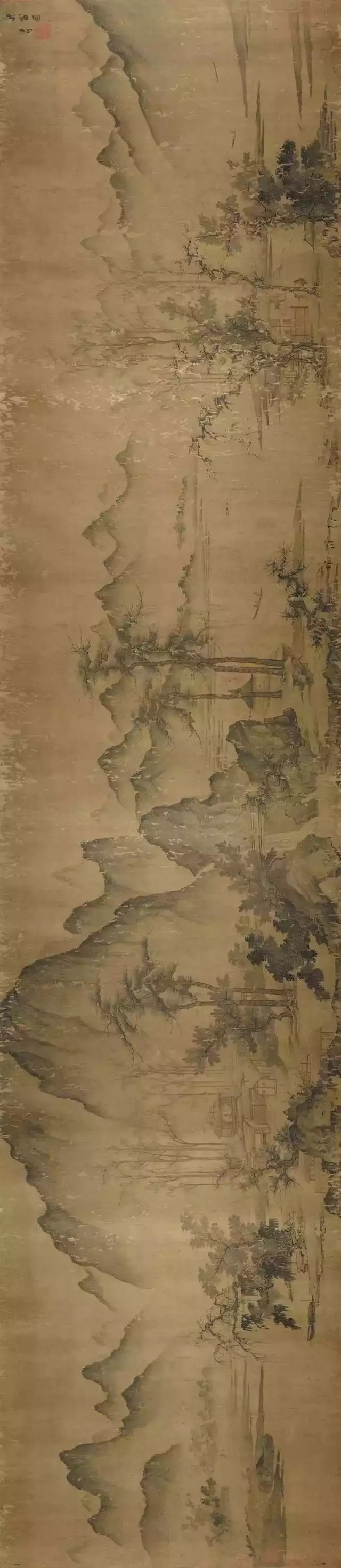 宋·文同 晚霭横卷图 纸本墨色 30.2×216cm 美国大都会博物馆藏