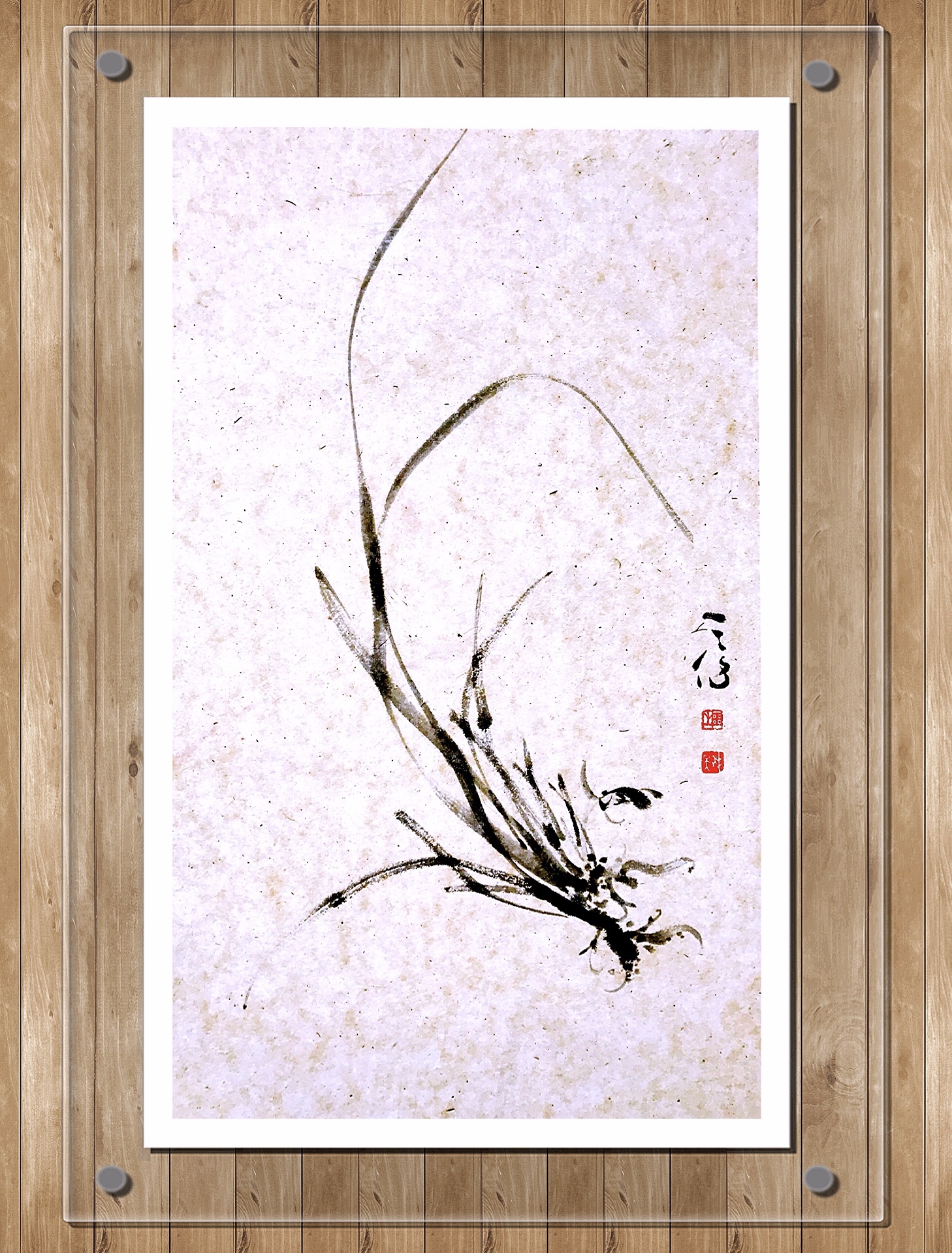 周牧天日记:周牧天水墨兰草