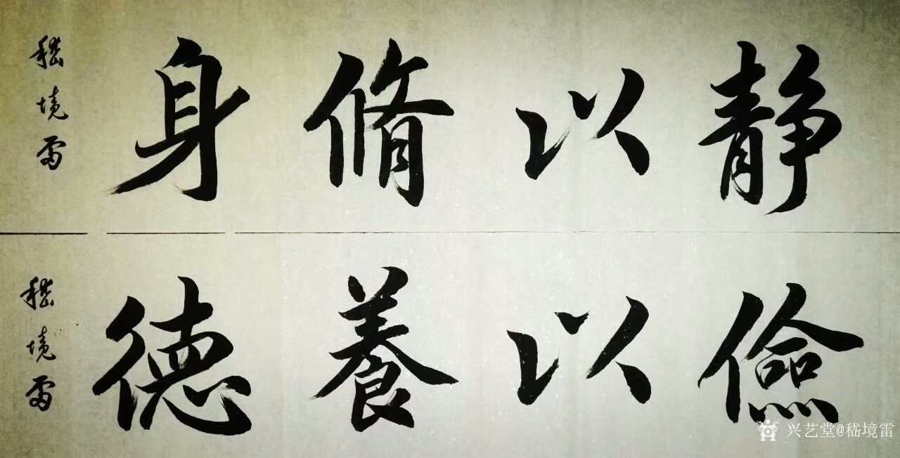 嵇境雷日记:《俭以养德,静以修身》,书法作品欣赏 分享【我要去养老院了_兴艺堂