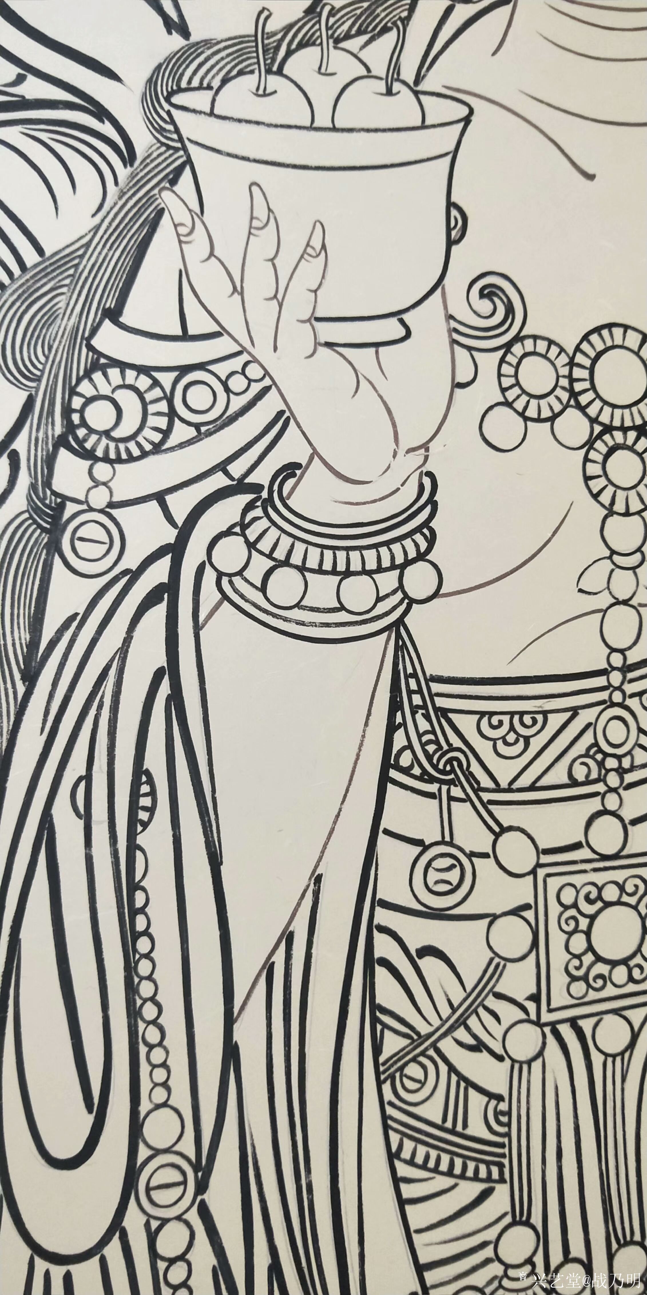 战乃明日记:弥勒说法图线描绘制中.佛出世间