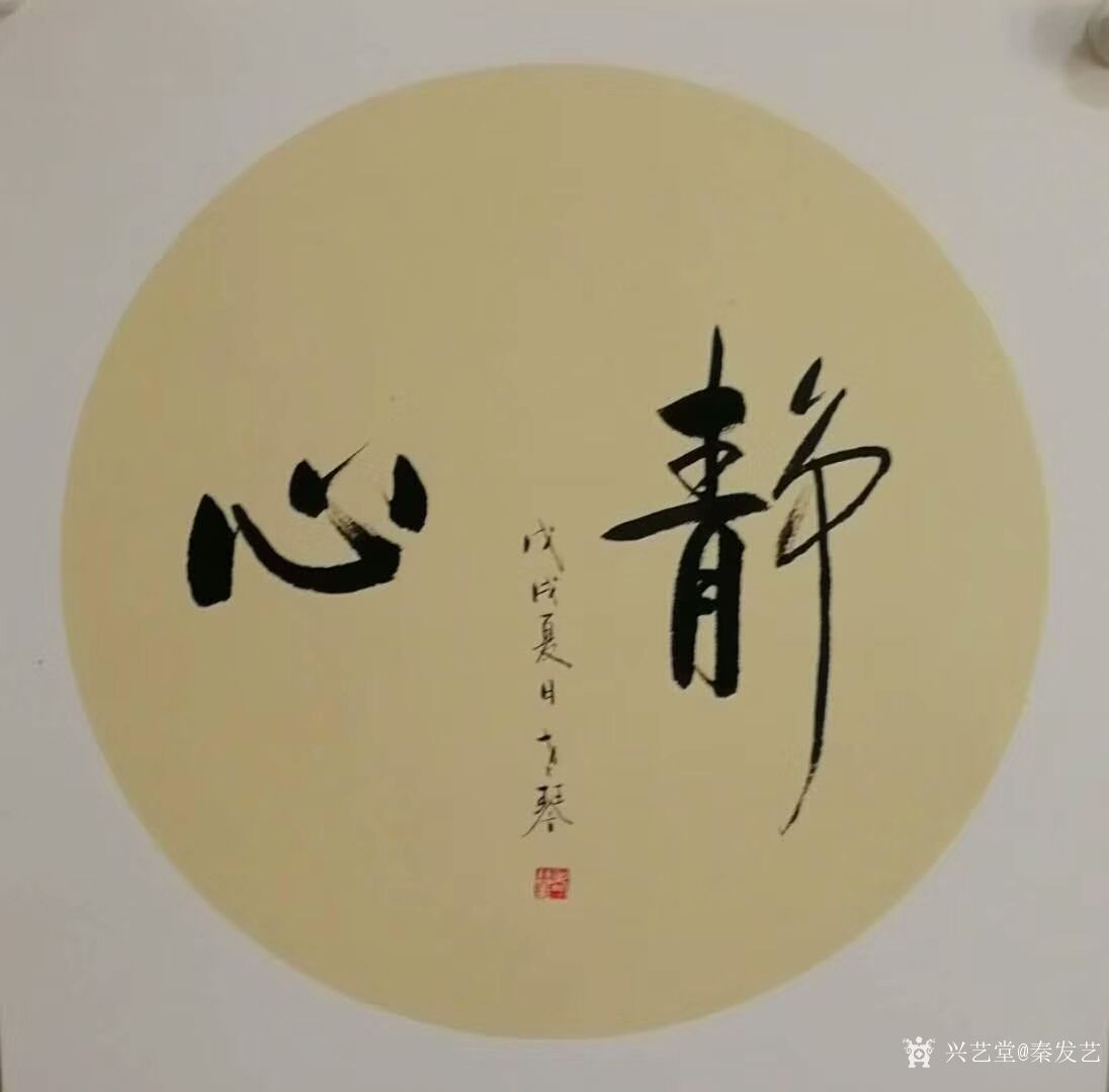 秦发艺日记:书法作品《静》6幅。学会静，是人生的一笔宝贵的财富。它会让你_兴艺堂