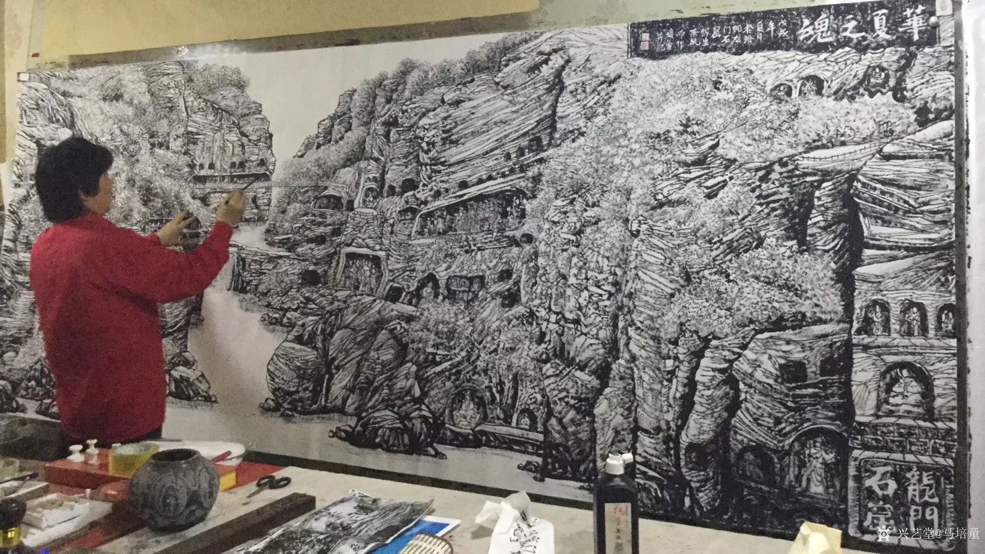 马培童日记:《渴墨、枯笔、求润》焦墨画创作感悟之（49）：焦墨之黑厚重大_兴艺堂