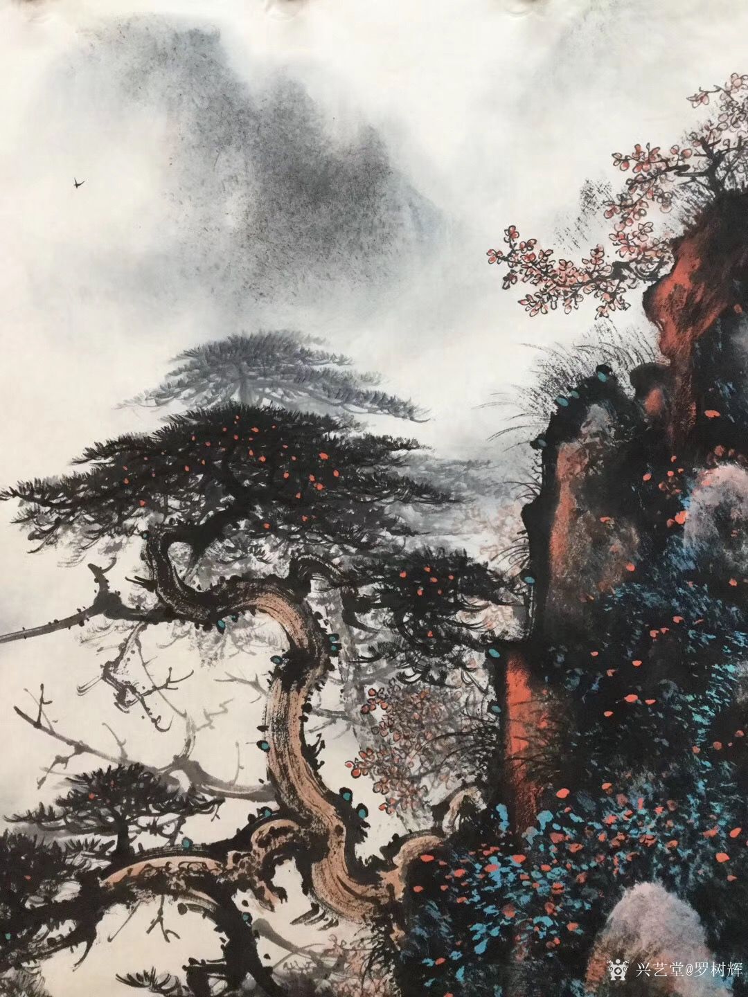 国画苍松画图片大全,劲松国画,国画劲松图片_大山谷图库