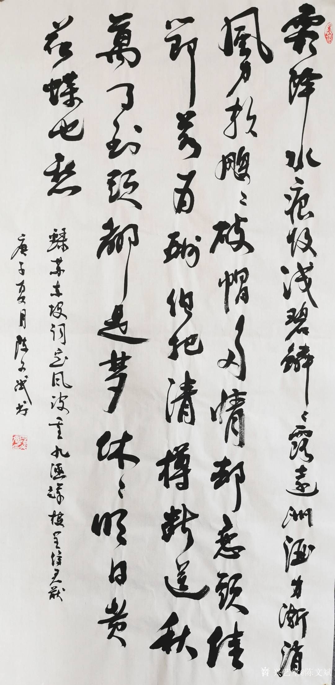 陈文斌日记-庚子夏月陈文斌书法录苏东坡《南乡子·重九涵辉楼呈徐君