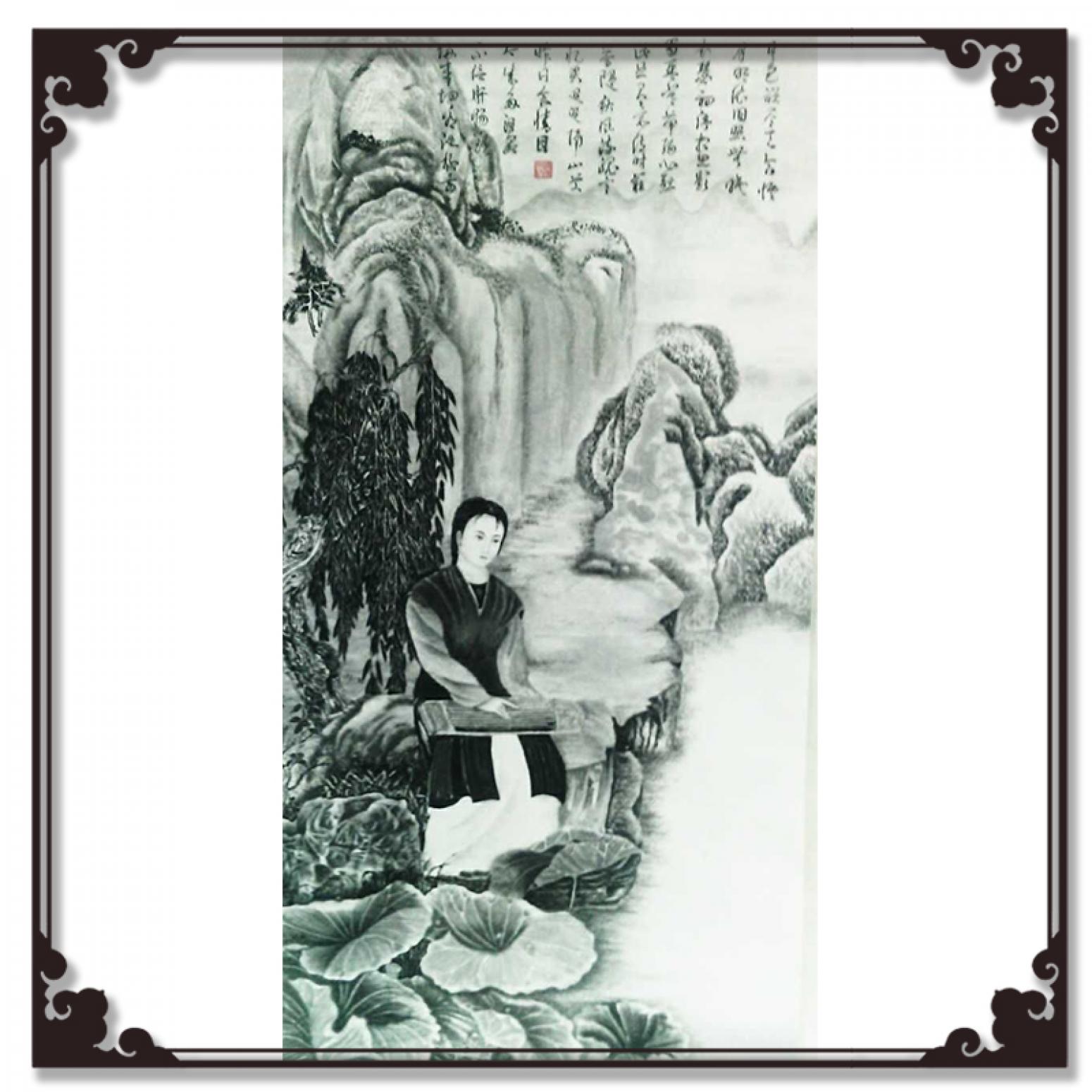 顾顺强国画作品《【荷花妹妹】作者顾顺强》