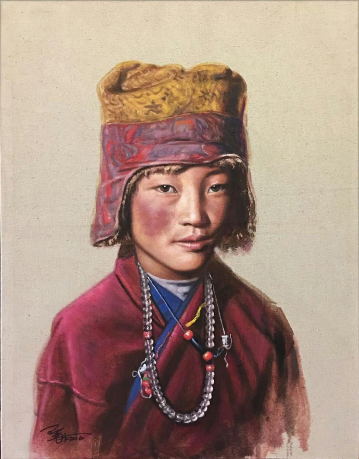 王集林油画作品《【民族魂系列五】作者王集林》【图0】