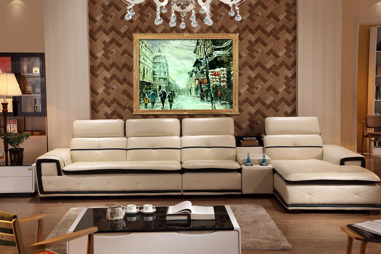 王积强油画作品《【节日里的中央大街】作者王积强》【图1】