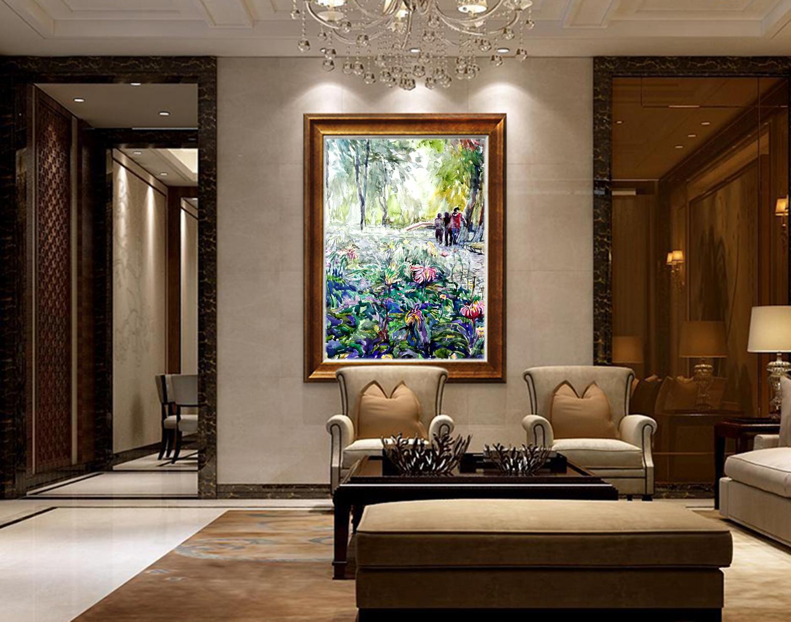 王积强油画作品《【公园里的花】作者王积强》【图2】