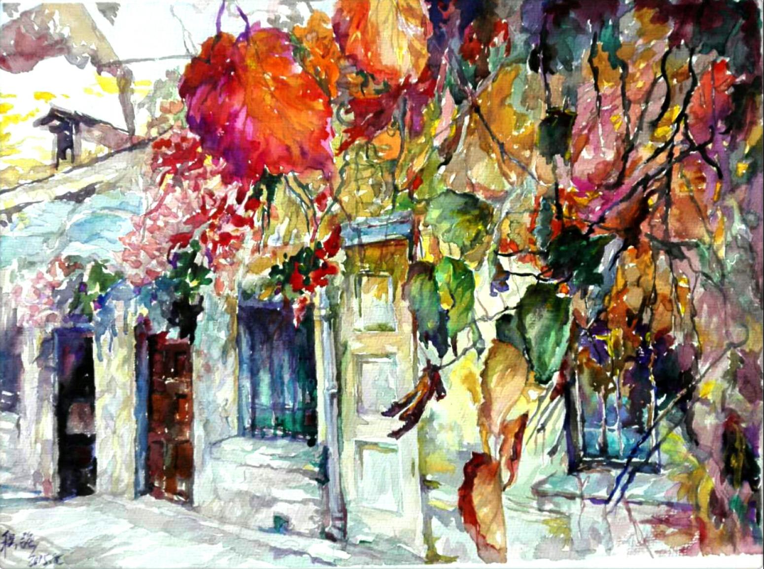 王积强国画作品《【秋色】作者王积强》【图0】