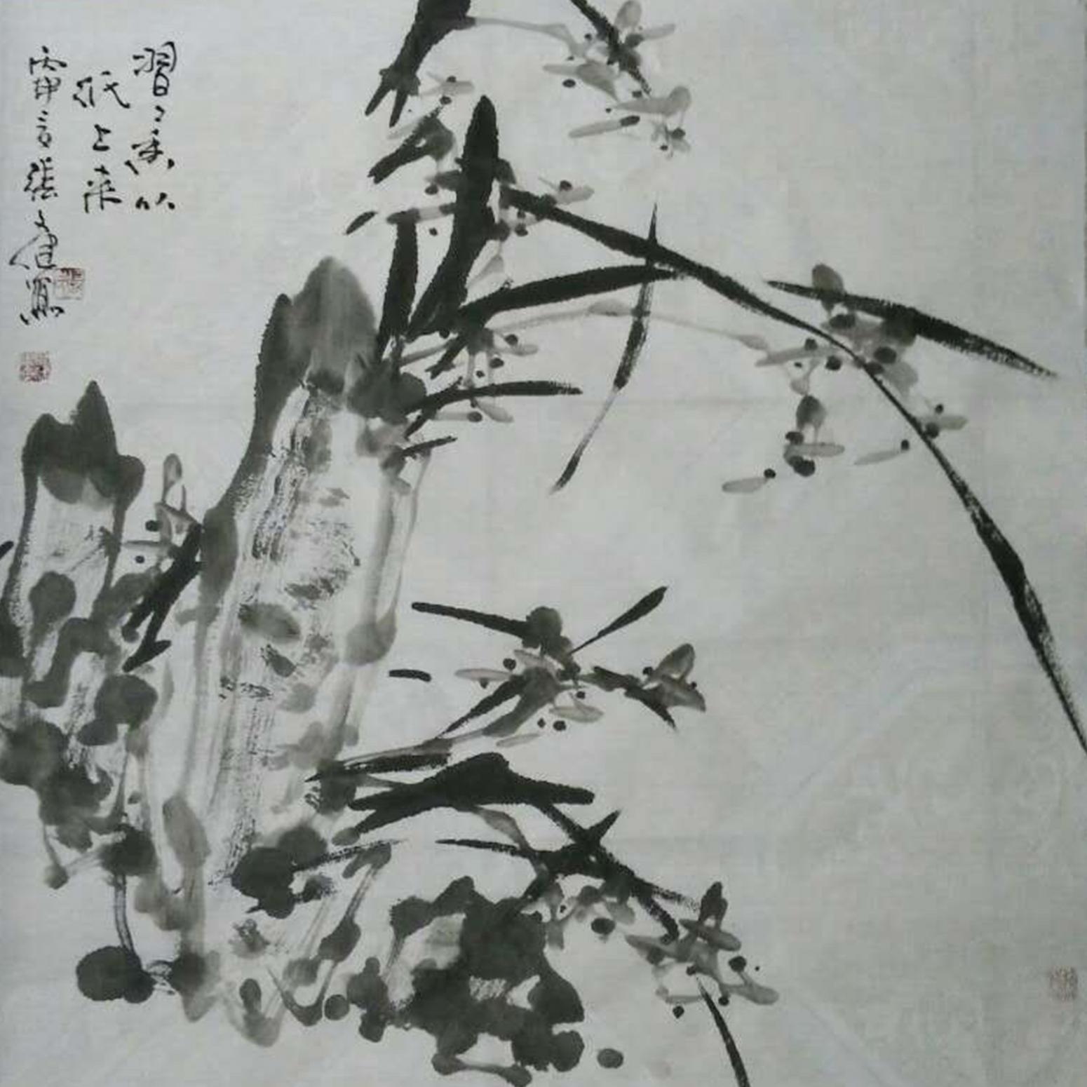 张文健国画作品《【水墨简笔系列一】作者张文健》