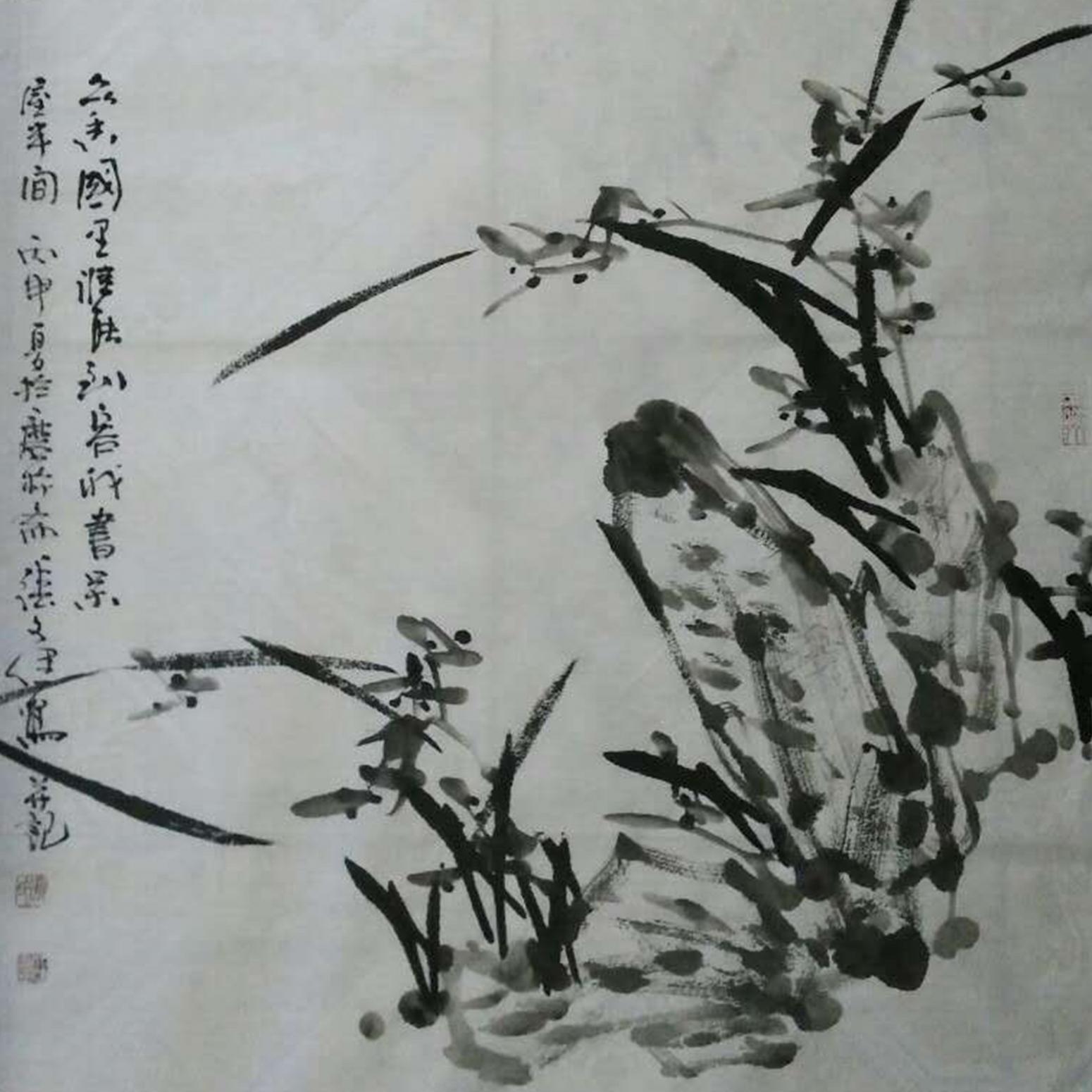 张文健国画作品《【水墨简笔系列五】作者张文健》