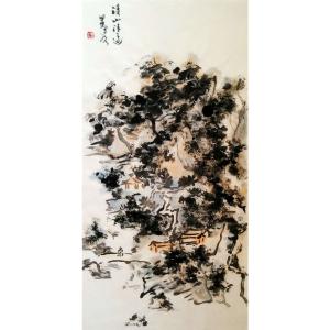艺术品图片：艺术家周现宏国画作品名称《【又见炊烟】作者周现宏》价格480.00 元