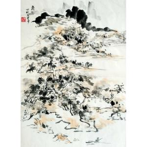 艺术品图片：艺术家周现宏国画作品名称《【万里平原】作者周现宏》价格720.00 元