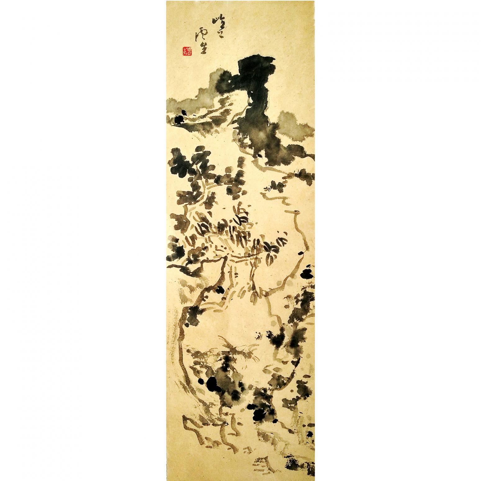 周现宏国画作品《【仿古小条幅万里无踪】作者周现宏》