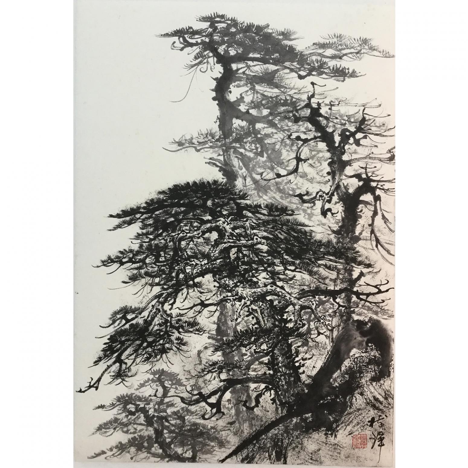 罗树辉国画作品《【水墨松】作者罗树辉》