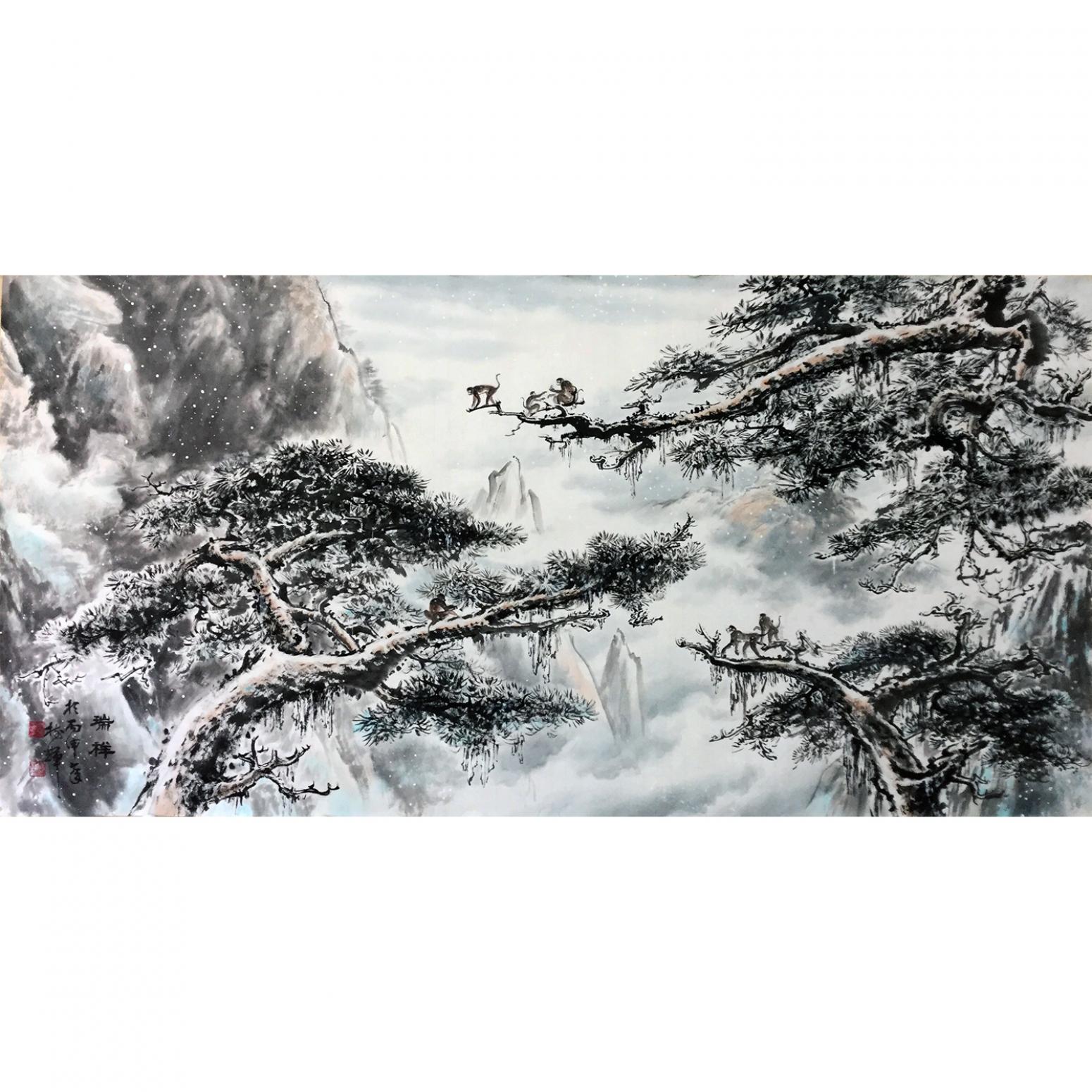 罗树辉国画作品《【瑞祥】作者罗树辉》