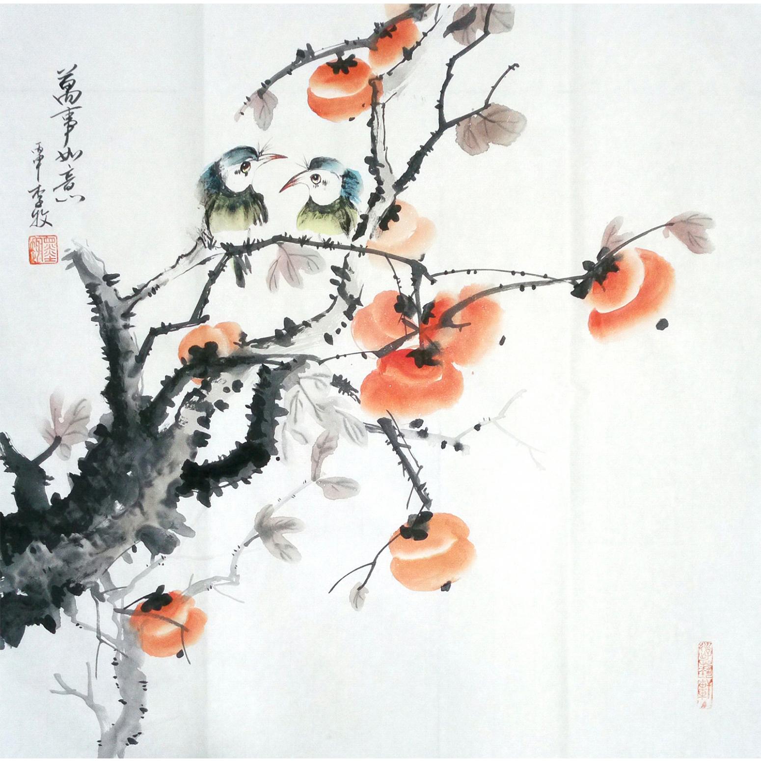 李牧国画作品《【万事如意】作者李牧》