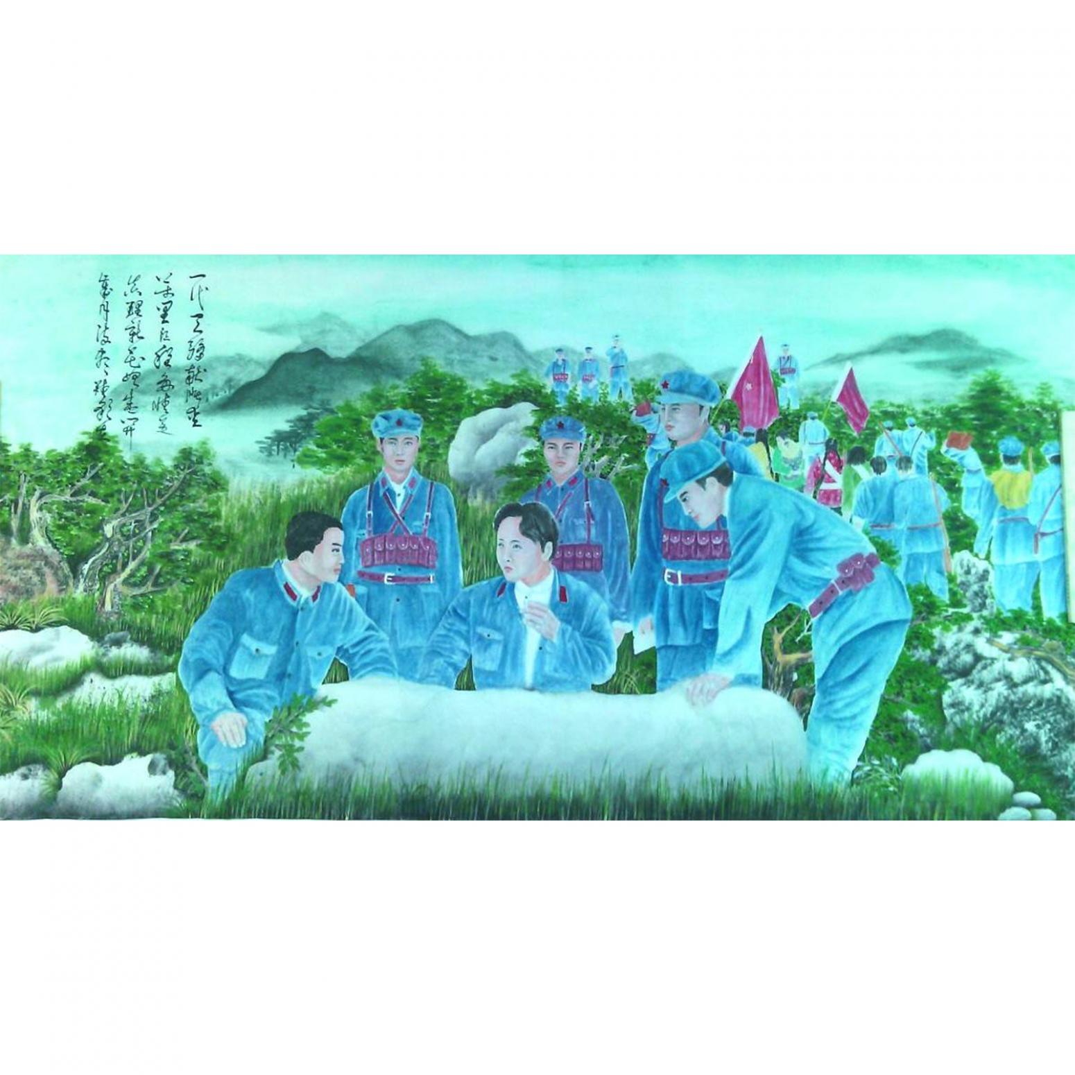 顾顺强国画作品《【军人】作者顾顺强》