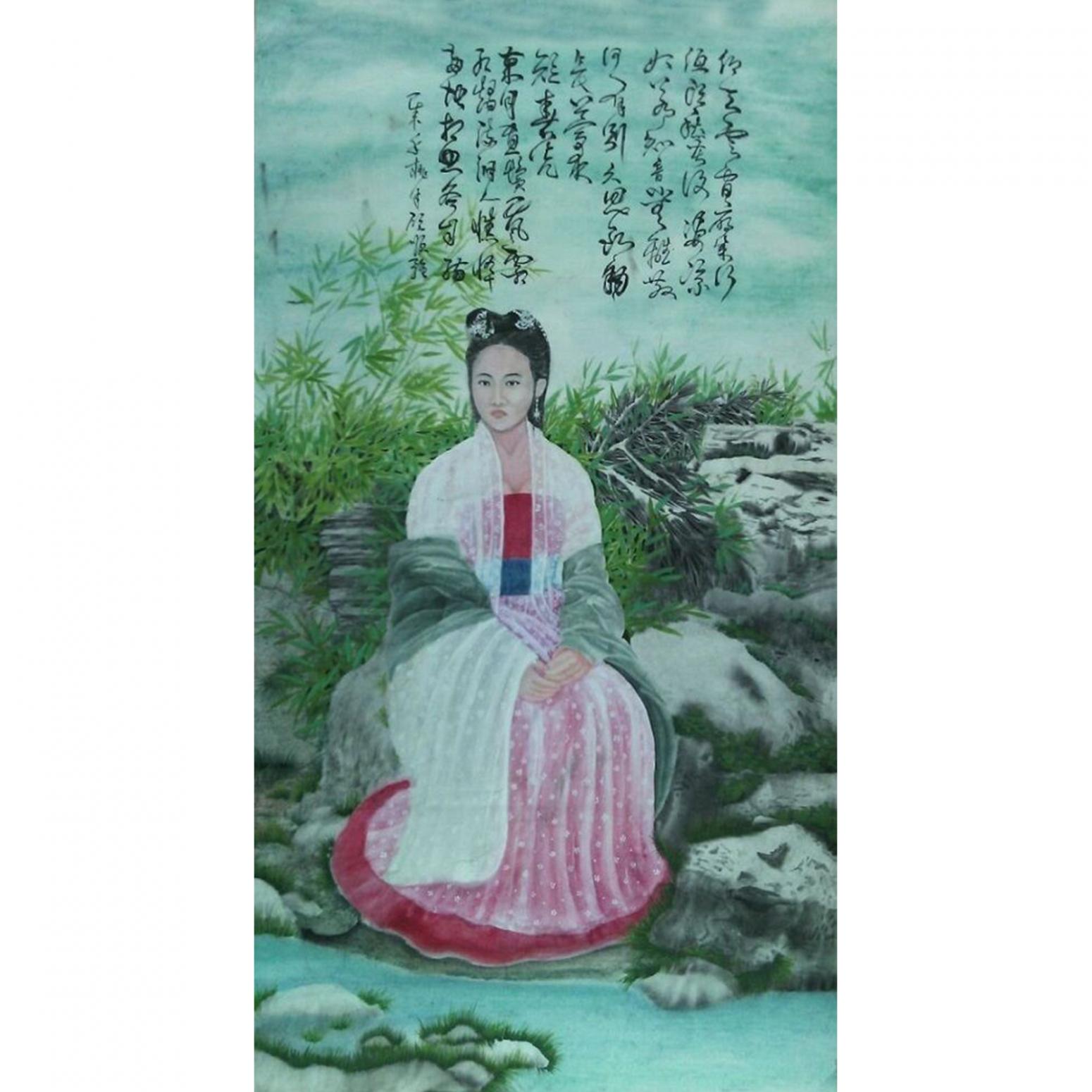 顾顺强国画作品《【美女】作者顾顺强》