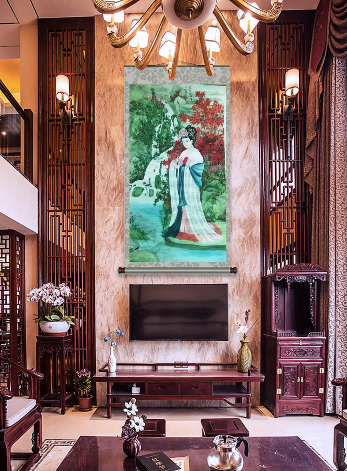 顾顺强国画作品《【红叶题诗】作者顾顺强》【图1】