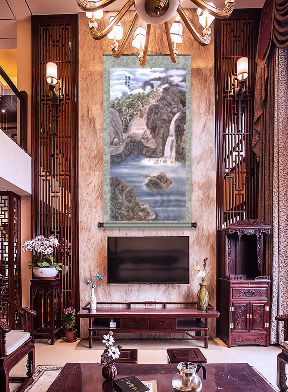 顾顺强国画作品《【坐山观水】作者顾顺强》【图1】