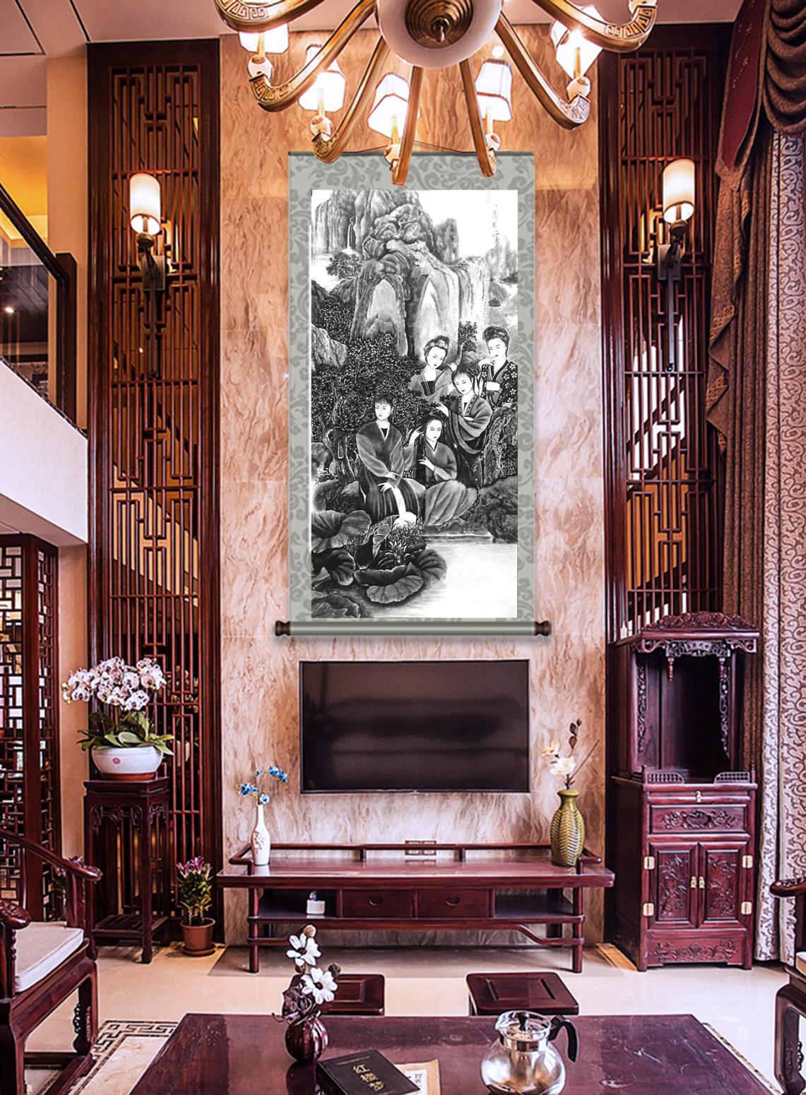 顾顺强国画作品《【五姐妹】作者顾顺强》【图1】