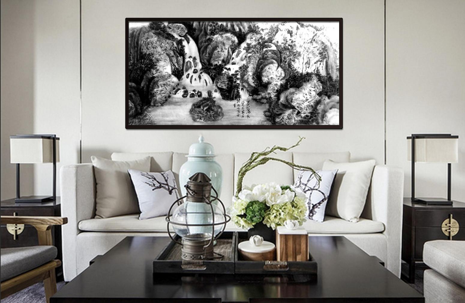 顾顺强国画作品《【高山流水1】作者顾顺强》【图1】