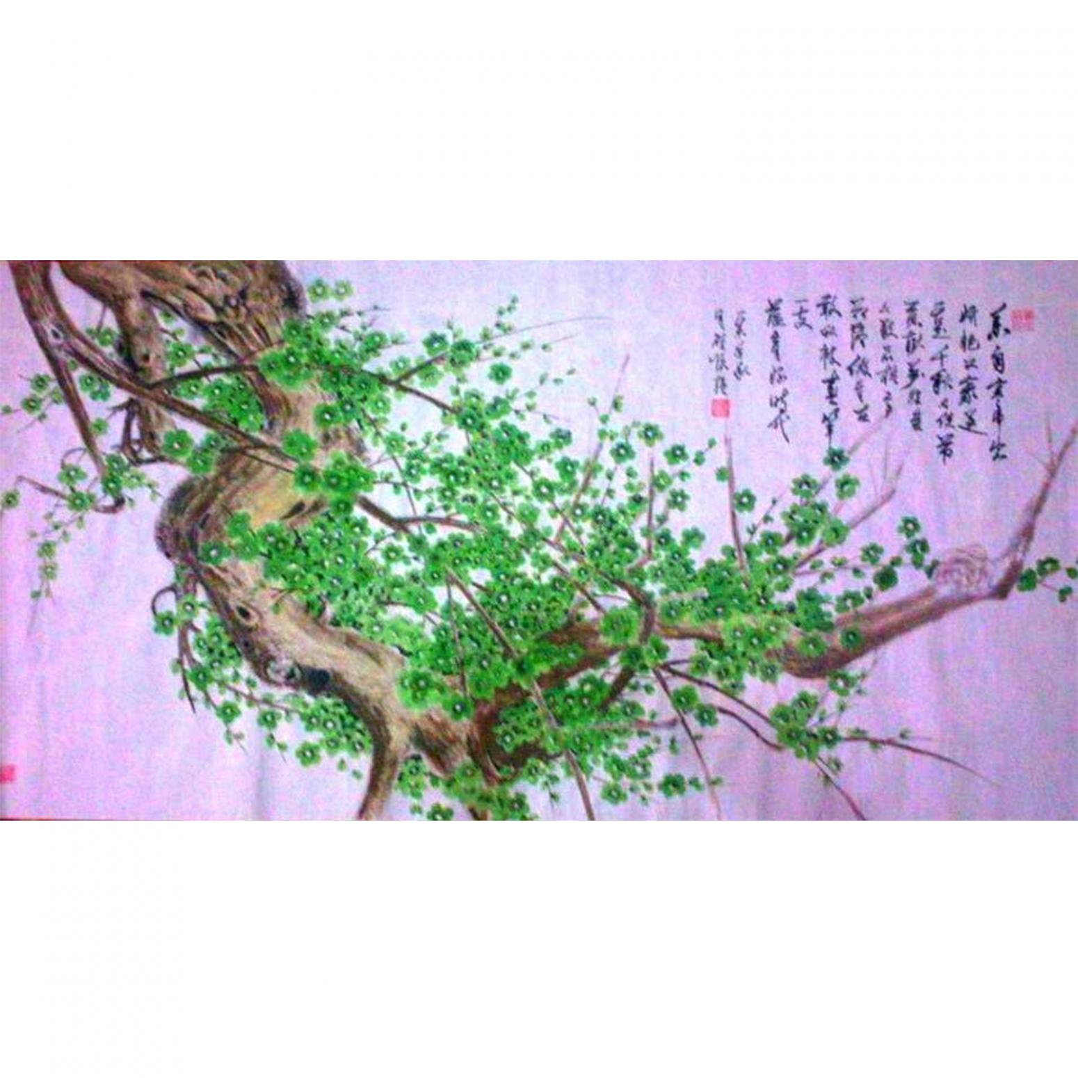 顾顺强国画作品《【绿色植物】作者顾顺强》