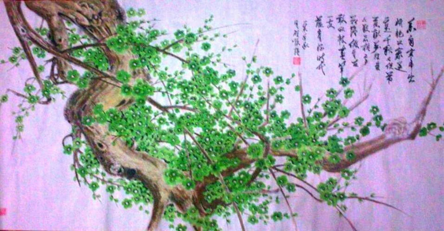 顾顺强国画作品《【绿色植物】作者顾顺强》【图0】