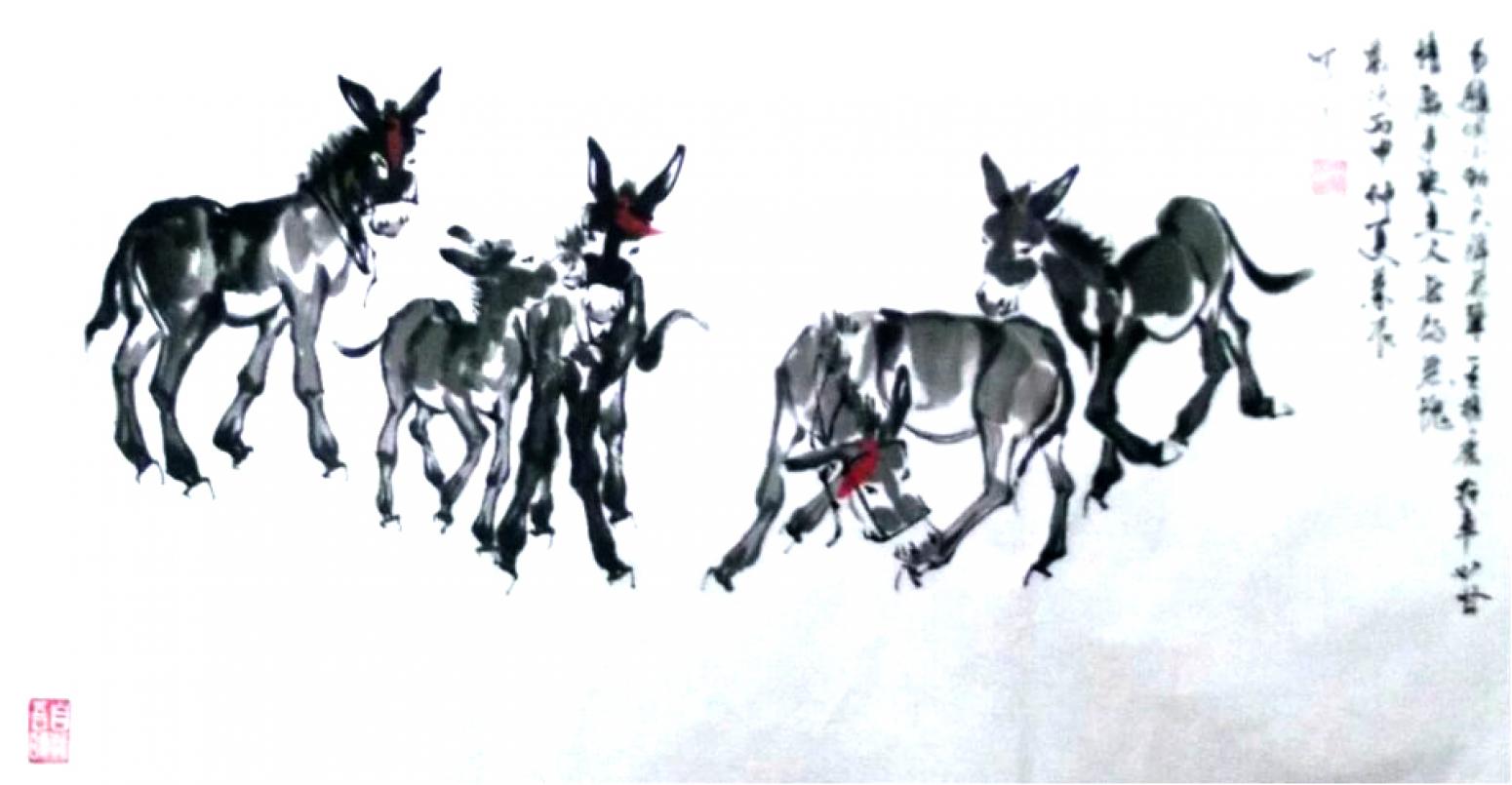 周兰辰国画作品《【小毛驴】作者周兰辰》【图0】