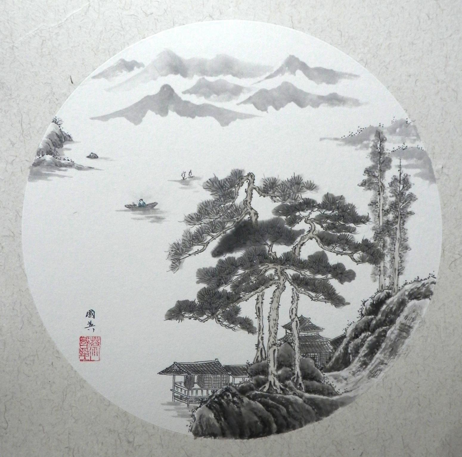 蔡国英国画作品《【水墨山水】作者蔡国英》【图0】