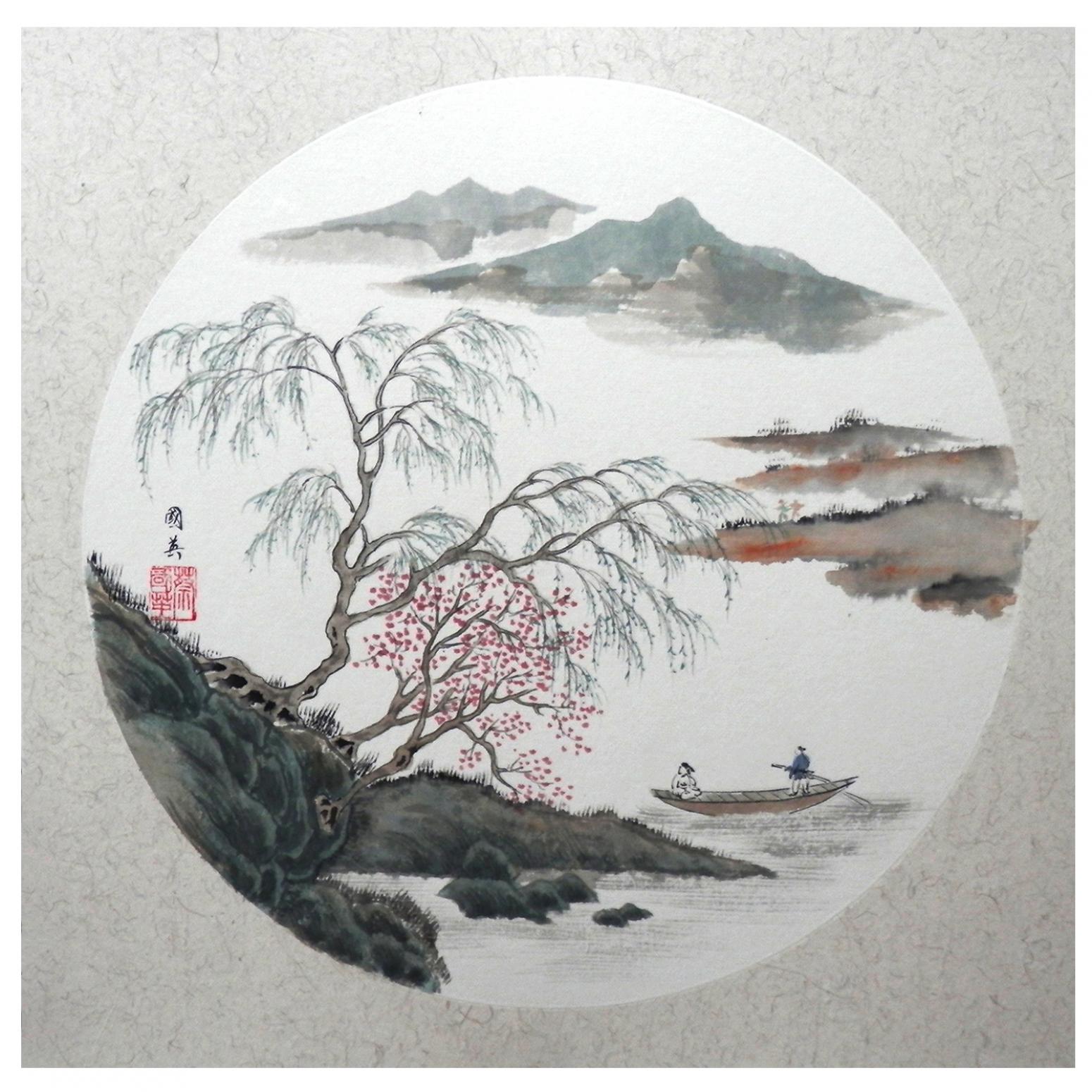 蔡国英国画作品《【水墨山水】作者蔡国英》