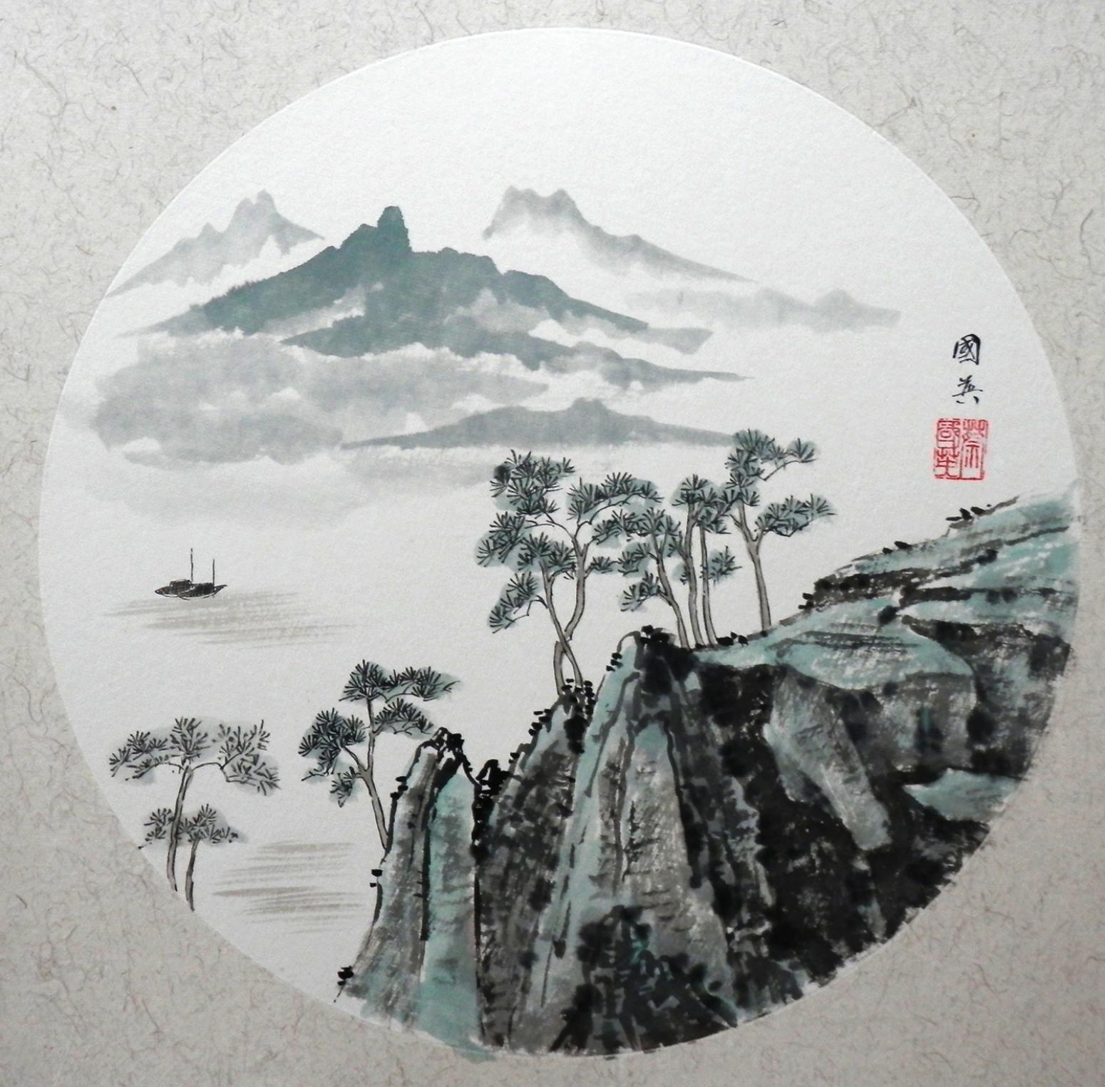 蔡国英国画作品《【水墨山水】作者蔡国英》【图0】