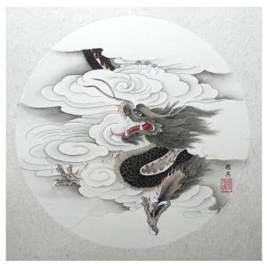 艺术品图片：艺术家蔡国英国画作品名称《【生肖龙】作者蔡国英》价格866.00 元