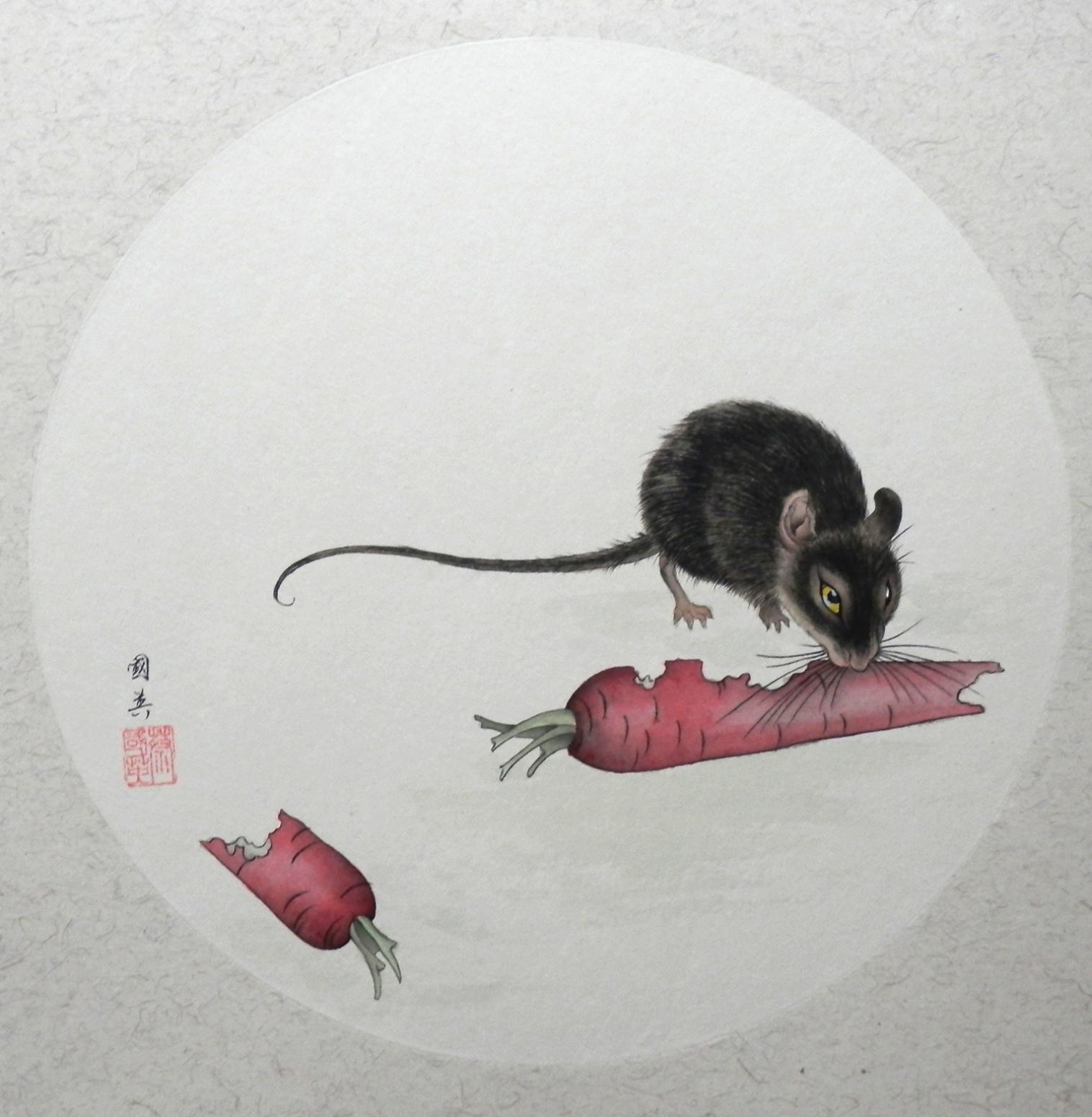 蔡国英国画作品《【生肖鼠】作者蔡国英》【图0】