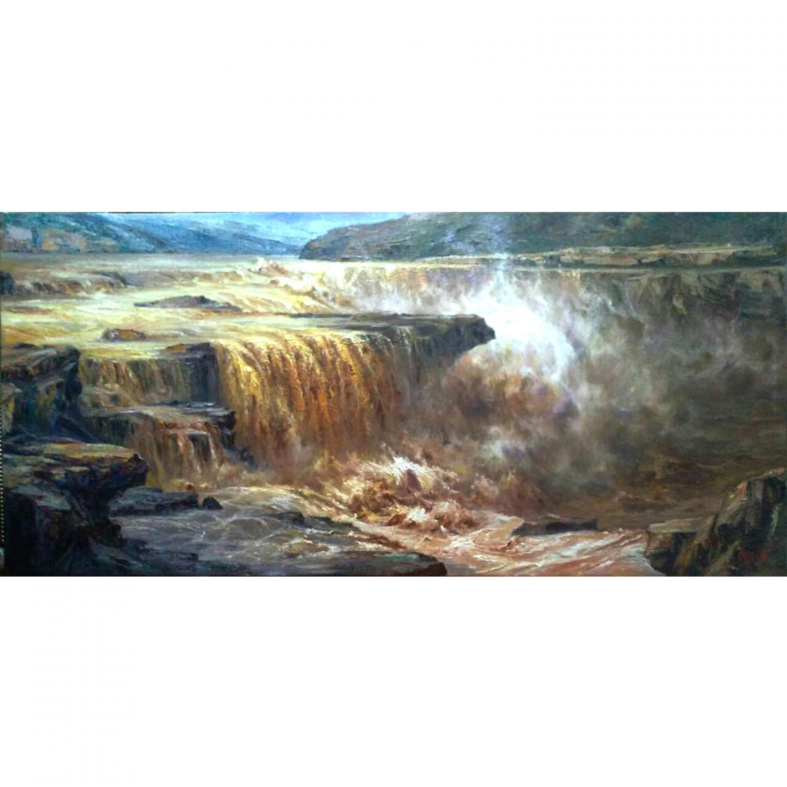 陈以涛油画作品《【黄河】作者陈以涛》