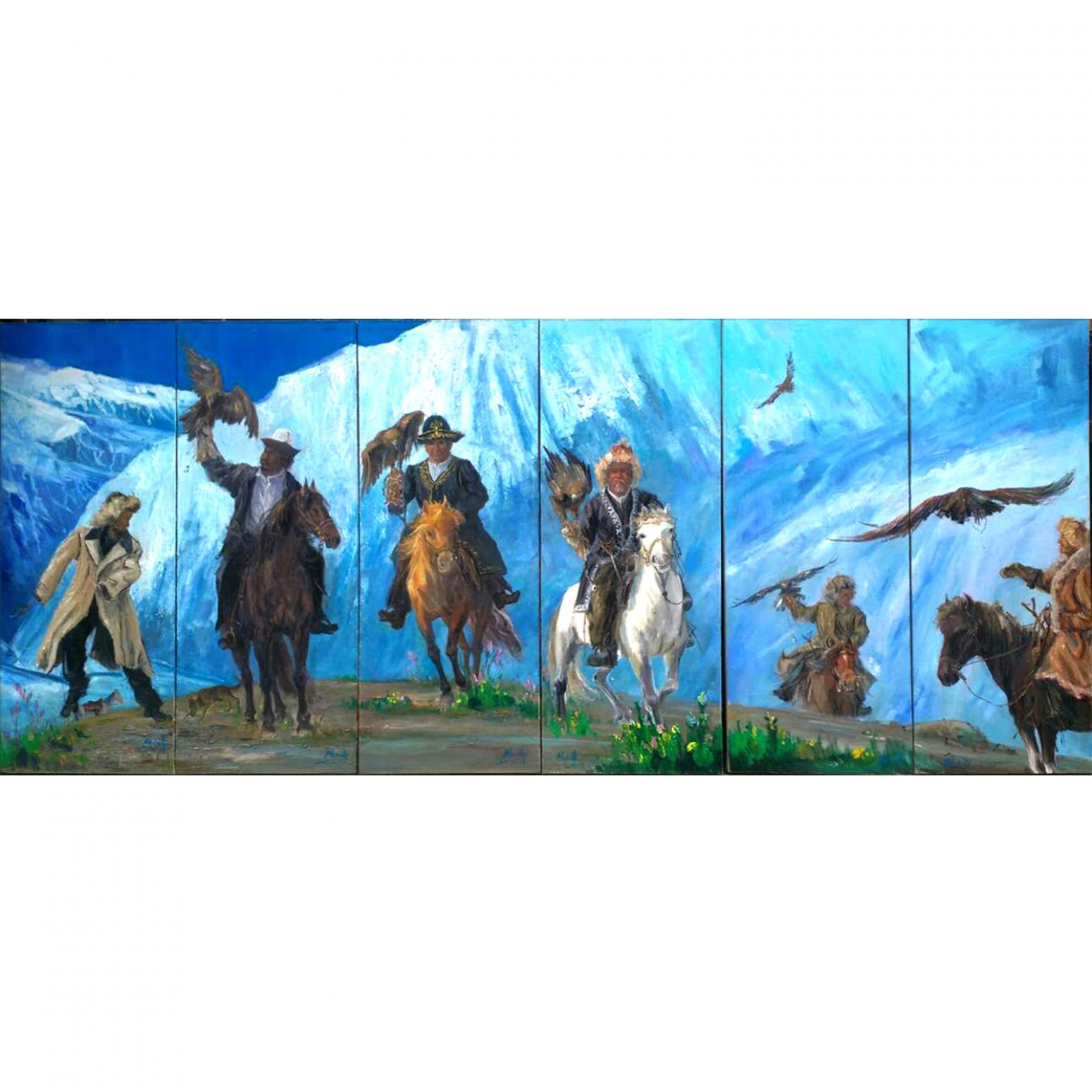 陈以涛油画作品《【帕米尔高原】作者陈以涛》