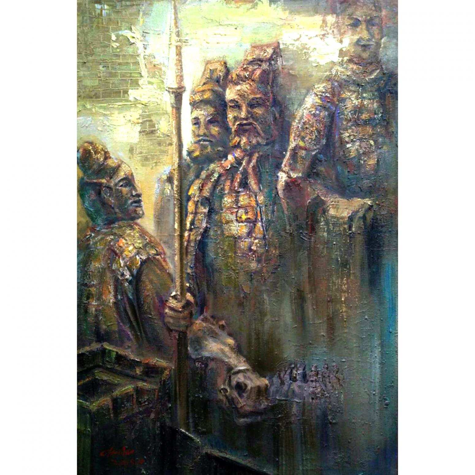 陈以涛油画作品《【文脉传承【作者陈以涛》