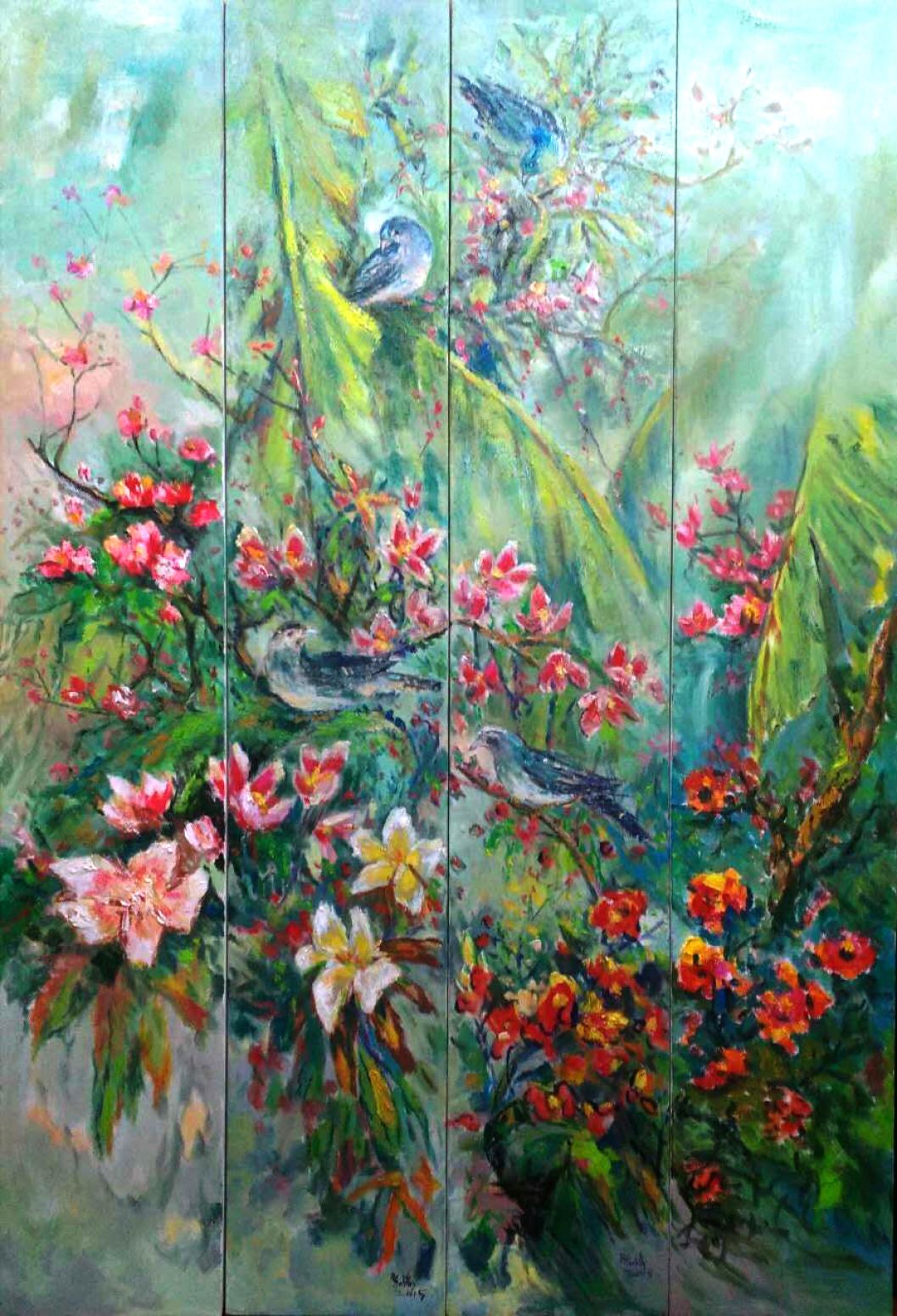 陈以涛油画作品《【南国春雨】作者陈以涛》【图0】