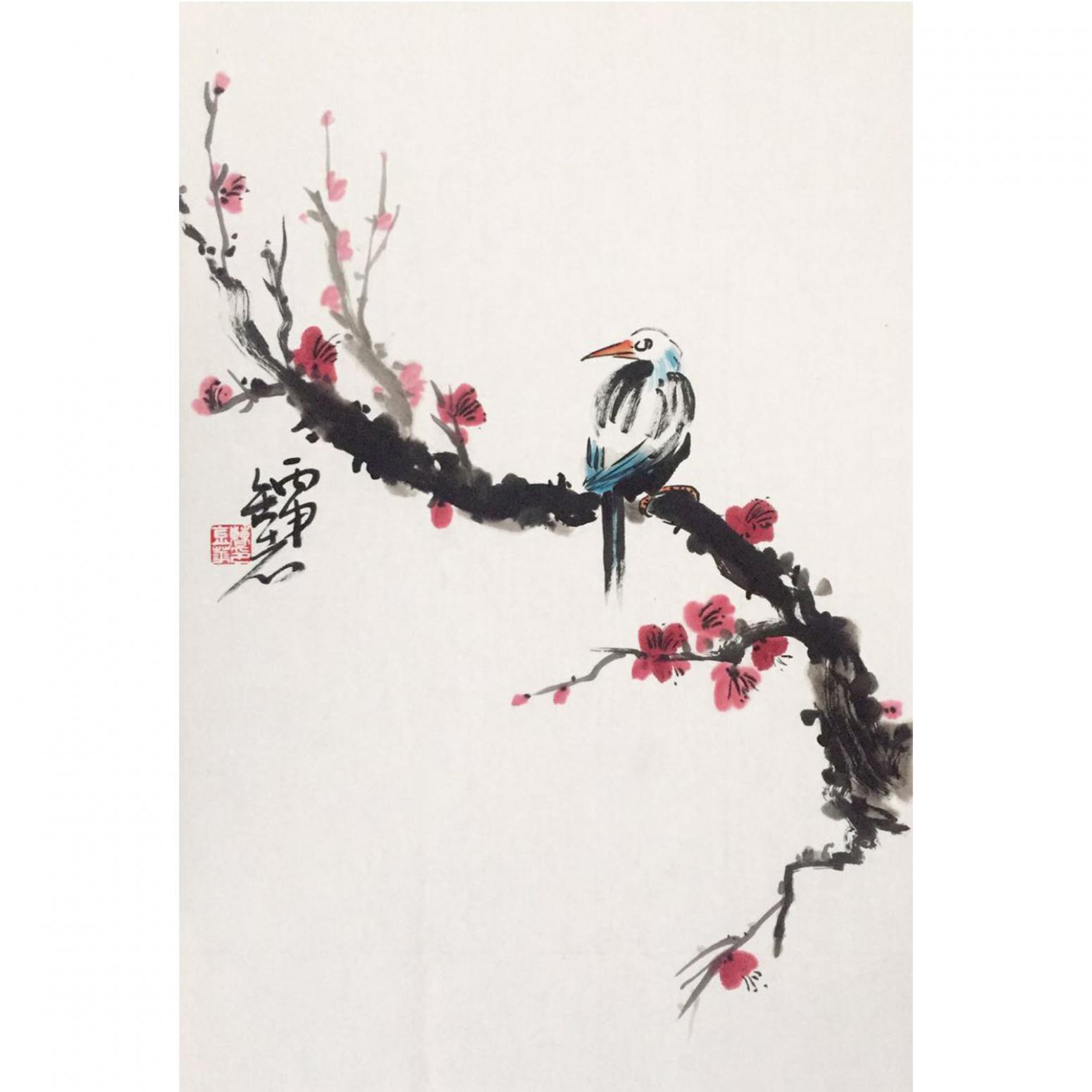 曹金华国画作品《【咏梅】作者曹金华》